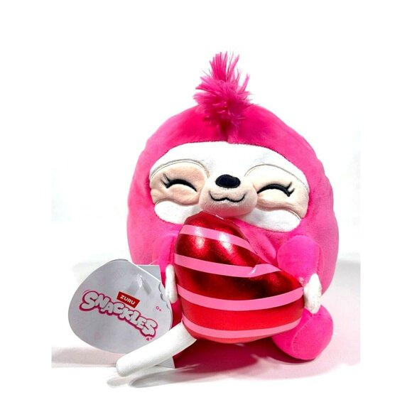 Snackles Luna The Sloth With Chocolate Heart ♥ 8" Plush Stuffed Animal - Picture 3 of 11